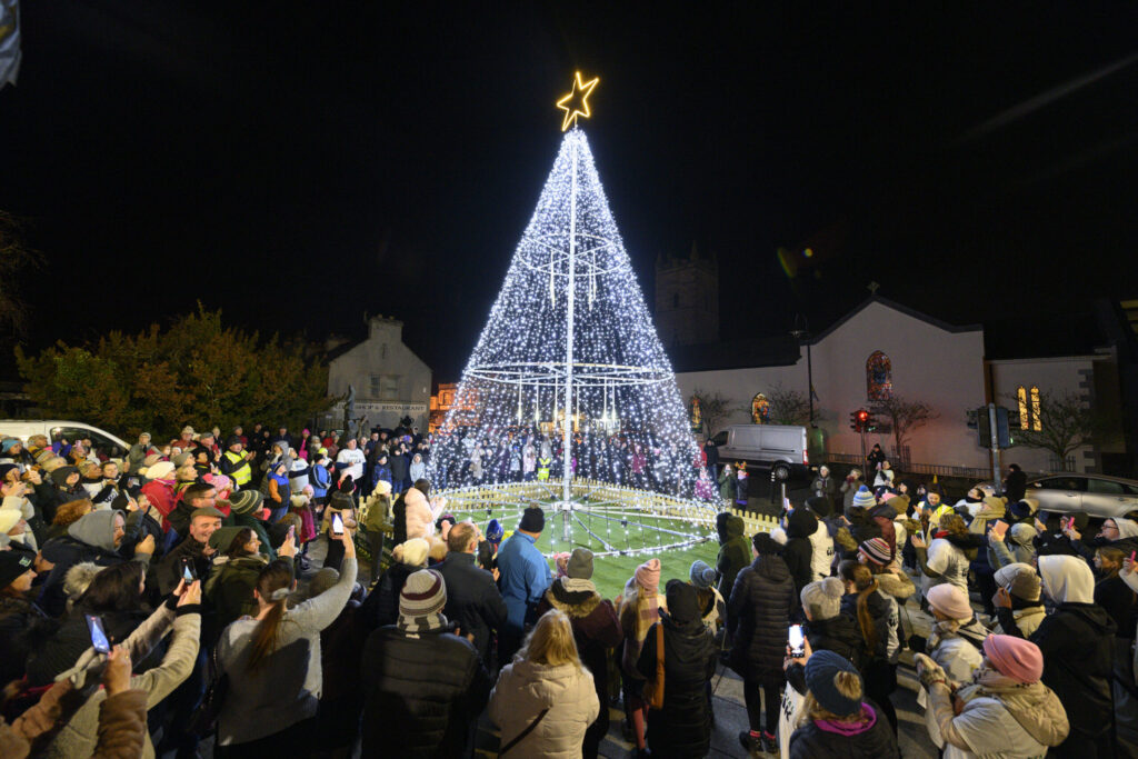 Mayo Roscommon Hospice Foundation's annual Memorial Walk and Shine a Light Tree Lighting Ceremony which took place on the plaza in Knock. Pic: Michael McLaughlin
